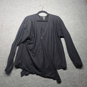 ADAY That's A Wrap Black Wrap Top Women's Size M Made in Italy Stretch